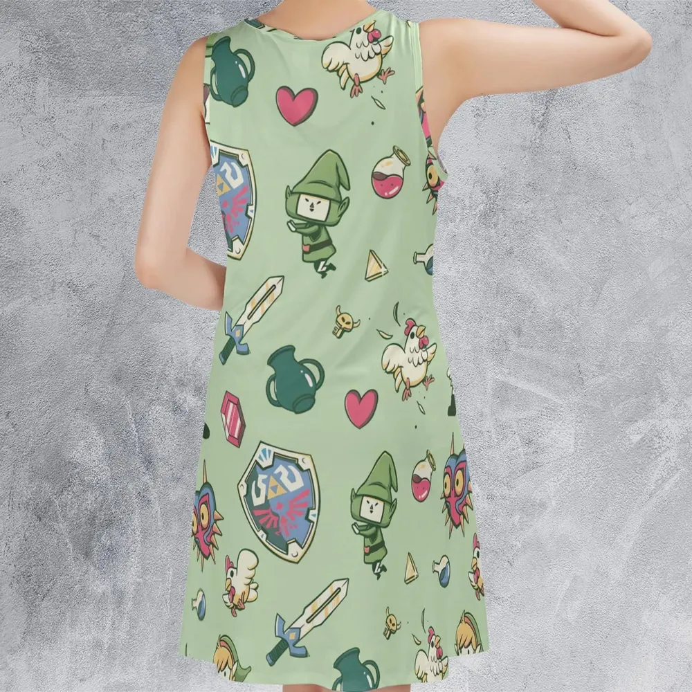 Let's Roll Link The Legend of Zelda Sleeveless Dress - 3