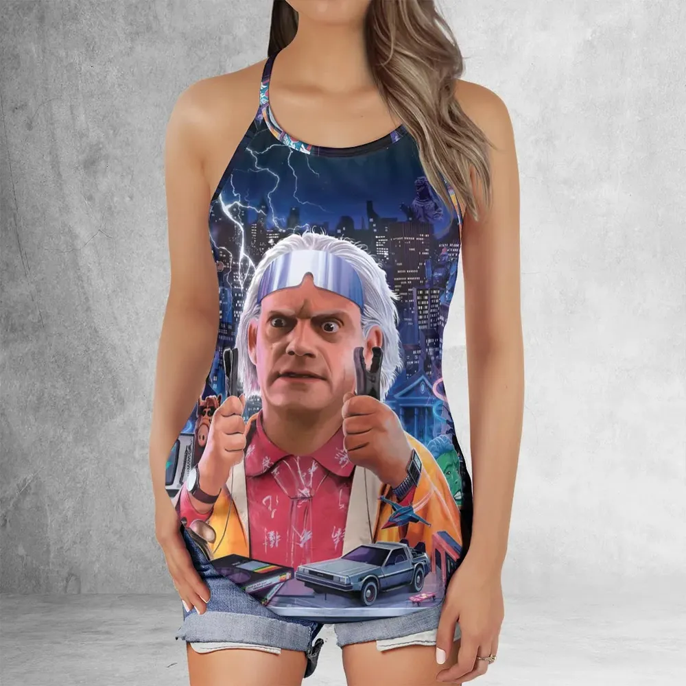Great Scott! Back To The Future Criss Cross Tank Top - 2