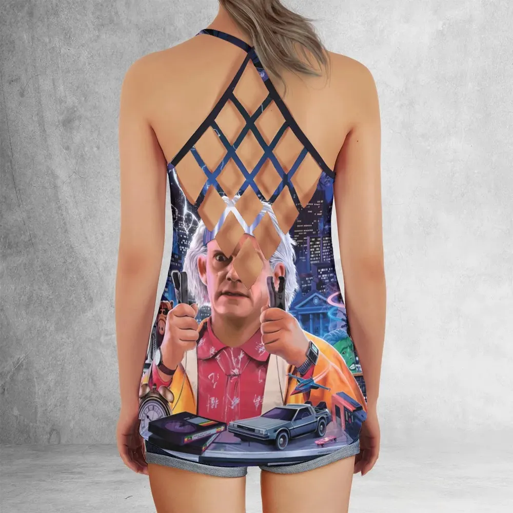 Great Scott! Back To The Future Criss Cross Tank Top - 3