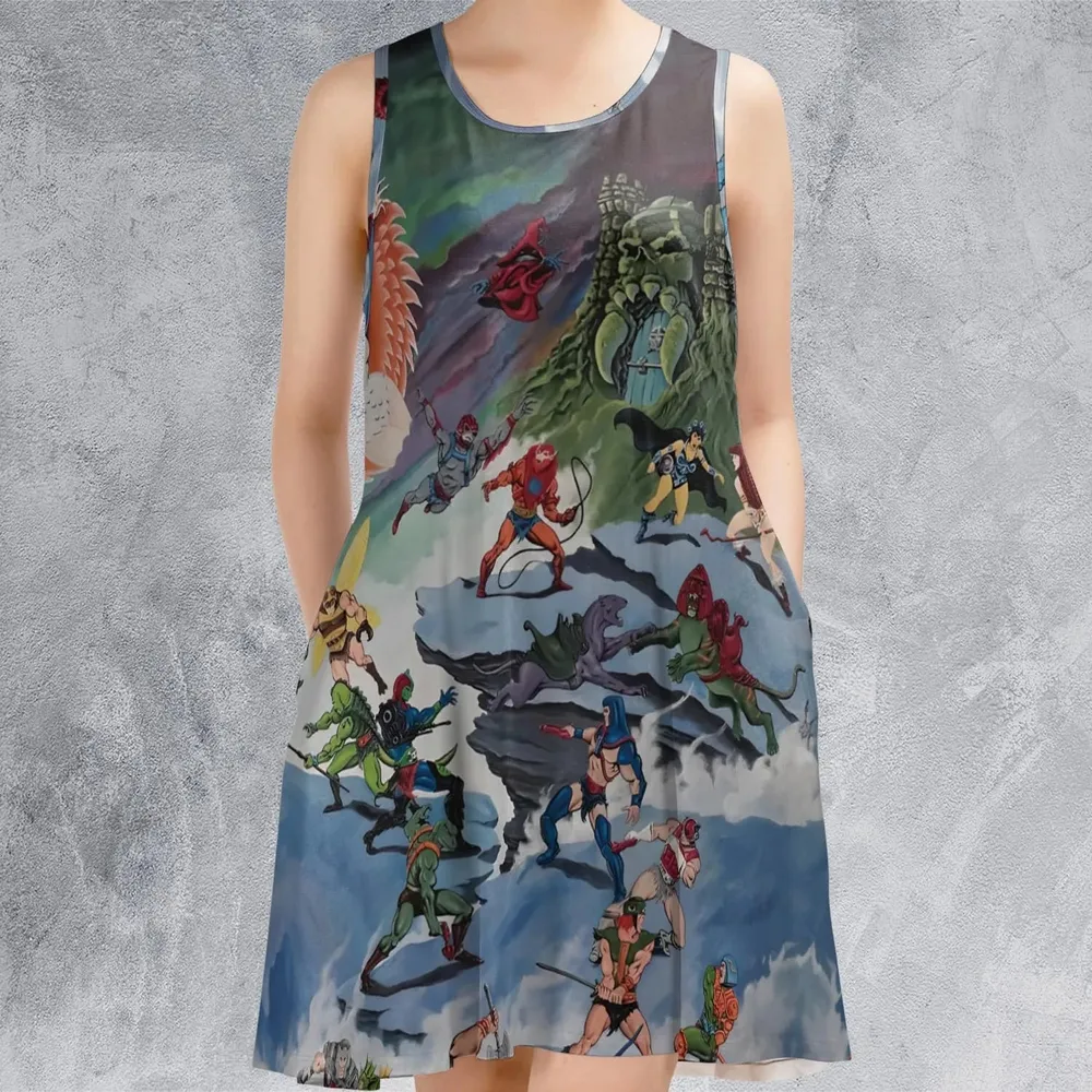 MOTU Castle Grayskull Battle Sleeveless Dress - 2