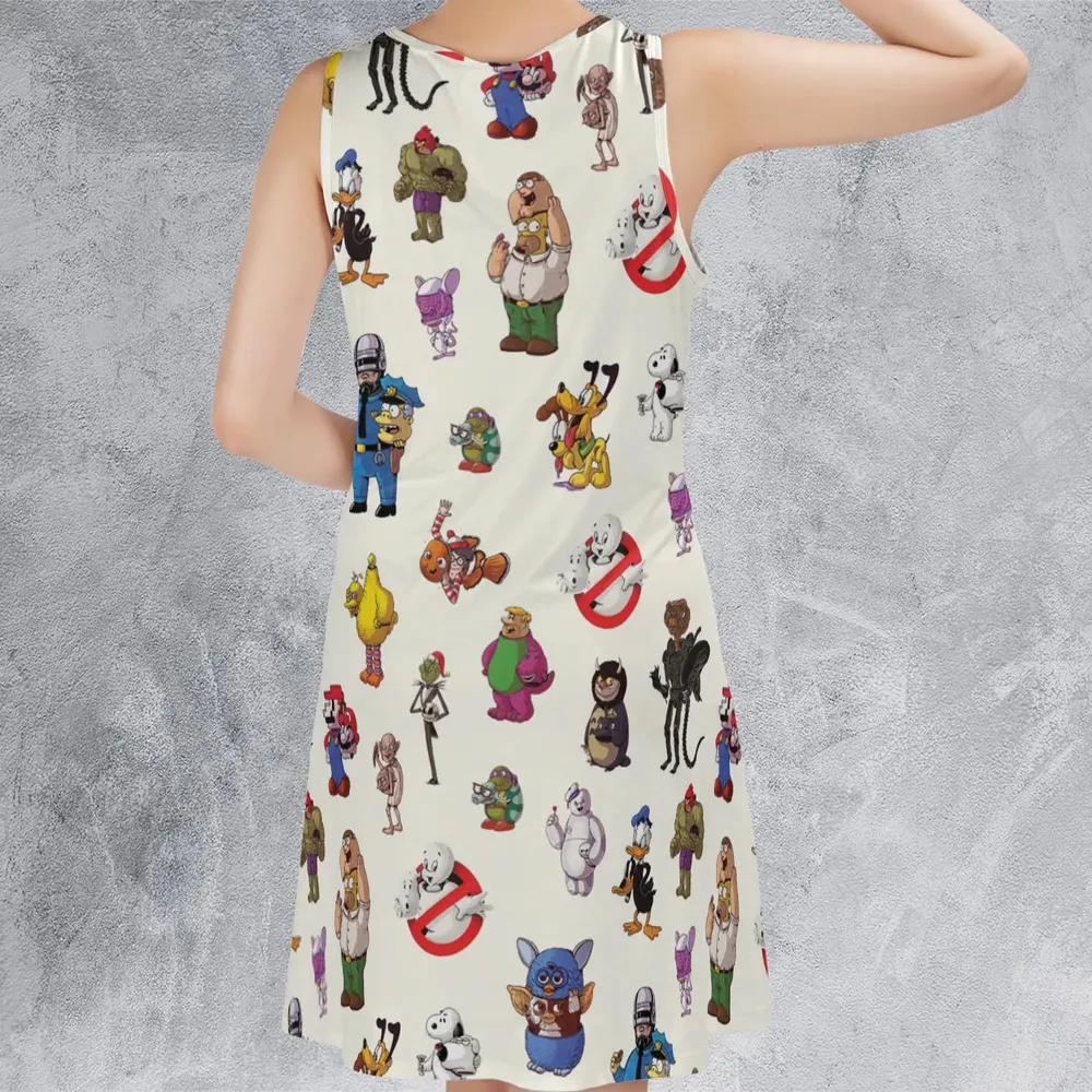 Behind The Face Sleeveless Dress - 3
