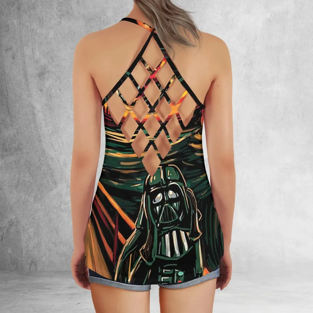 Vader Scream Darth Vader Criss Cross Tank Top - 3