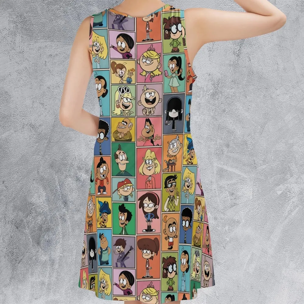 The Loud House Patterns Sleeveless Dress - 3