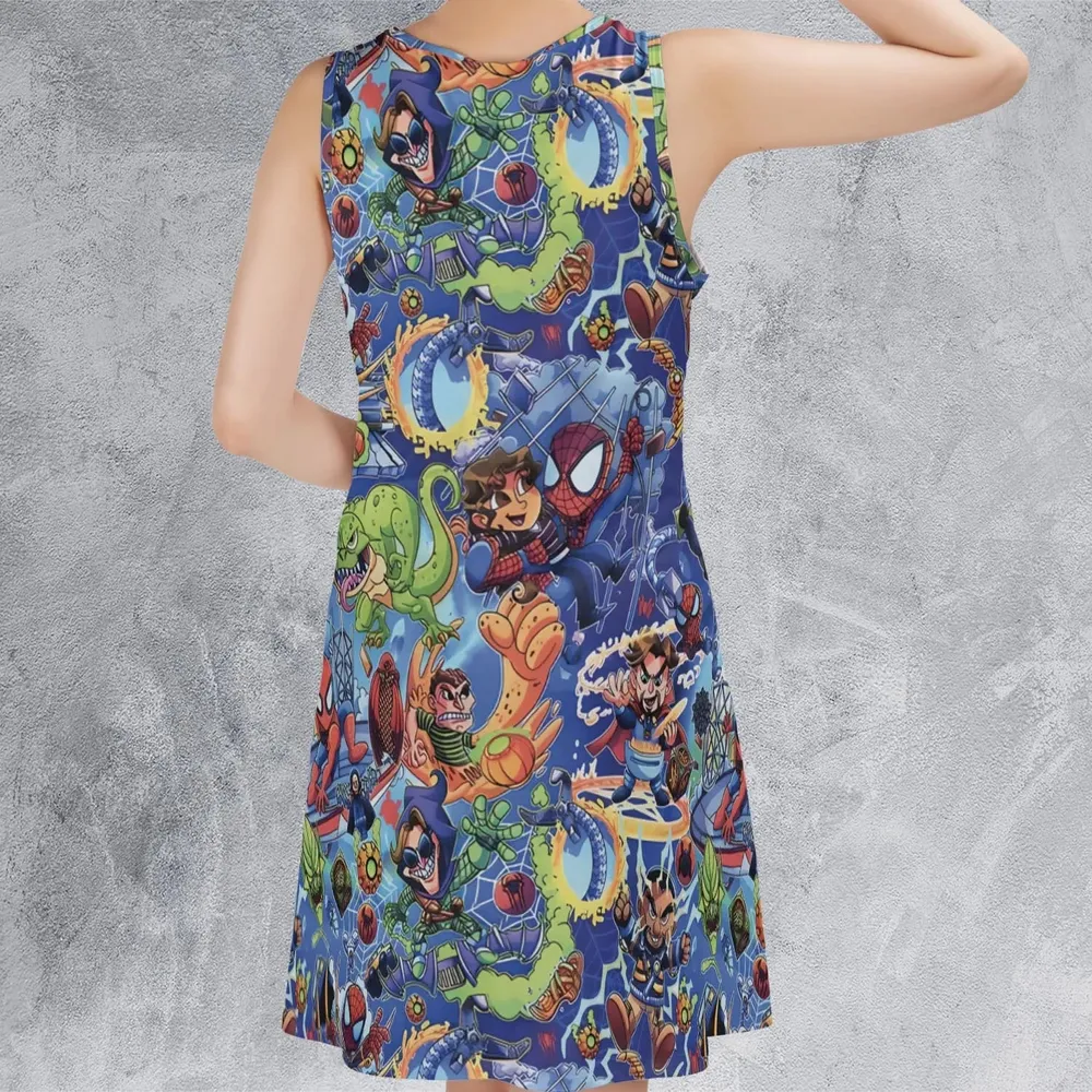 Web Slinger Spider Man Sleeveless Dress - 3