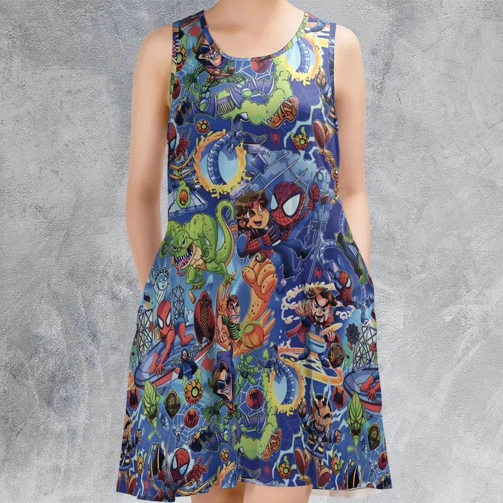Web Slinger Spider Man Sleeveless Dress - 2