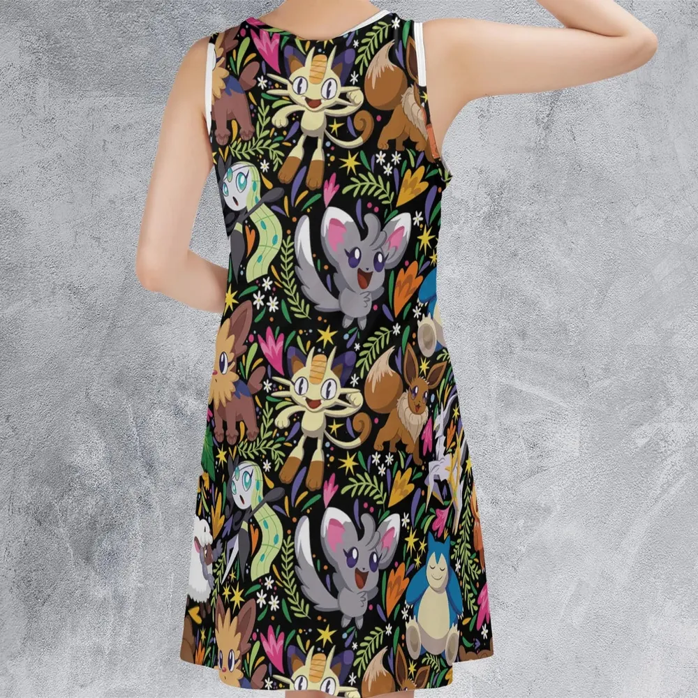 Exotic Tropical Pokemon Sleeveless Dress - 3