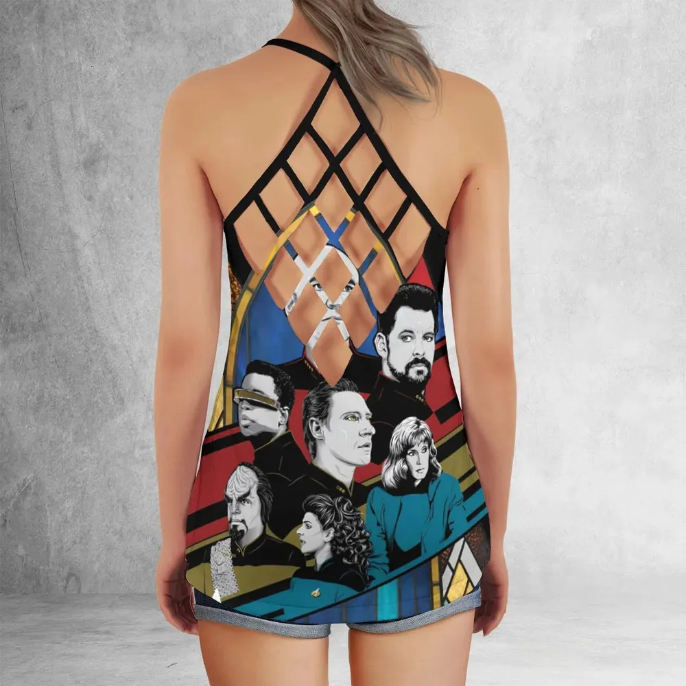 The Next Generation Star Trek Criss Cross Tank Top - 3