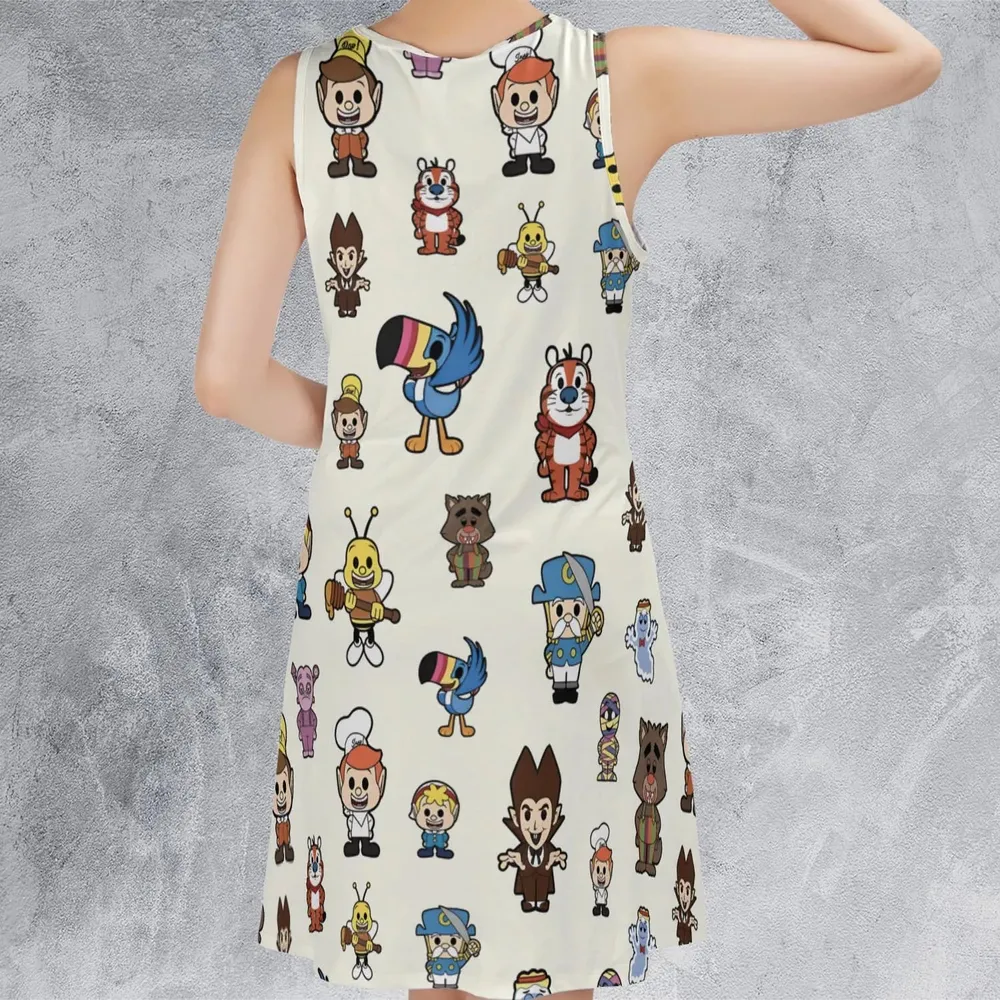 Breakfast Club Cereal Mascot Sleeveless Dress - 3