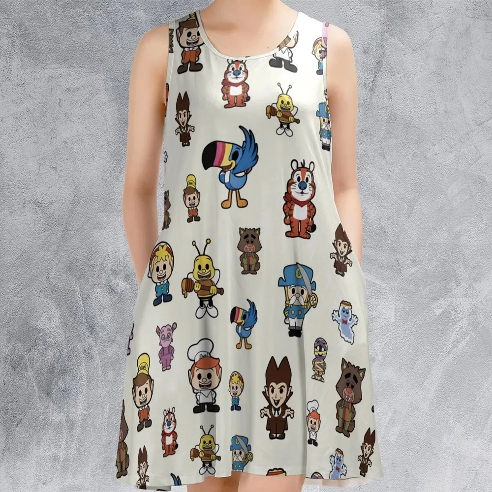 Breakfast Club Cereal Mascot Sleeveless Dress - 2