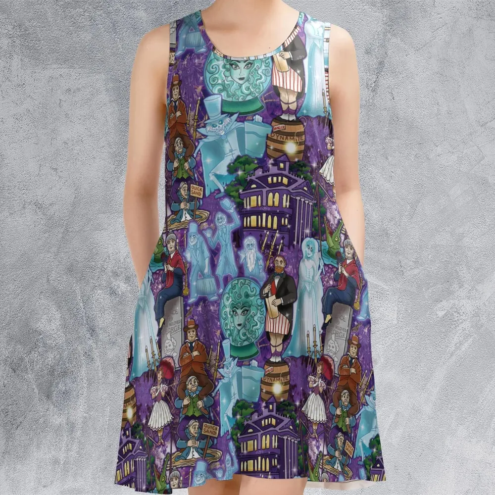 Foolish Mortal Supply Haunted Mansion Sleeveless Dress - 2