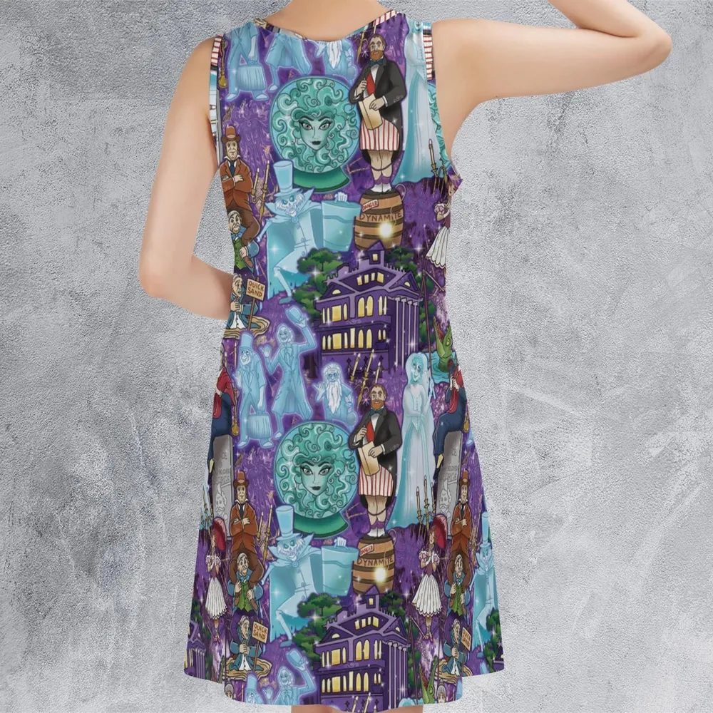 Foolish Mortal Supply Haunted Mansion Sleeveless Dress - 3