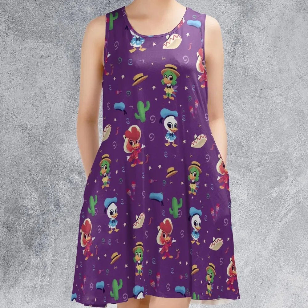 Three amigos Donald Ducktales Sleeveless Dress - 2