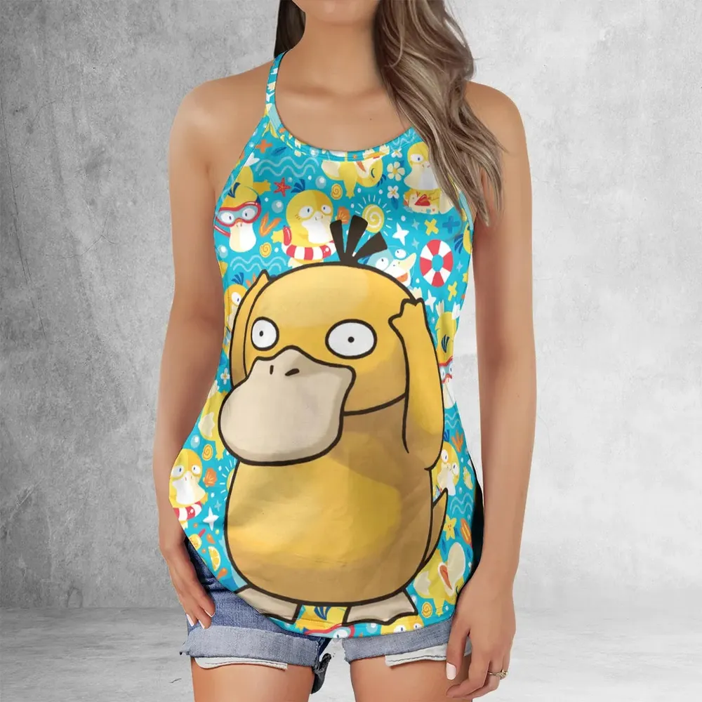 Psyduck Power Pokemon Criss Cross Tank Top - 2