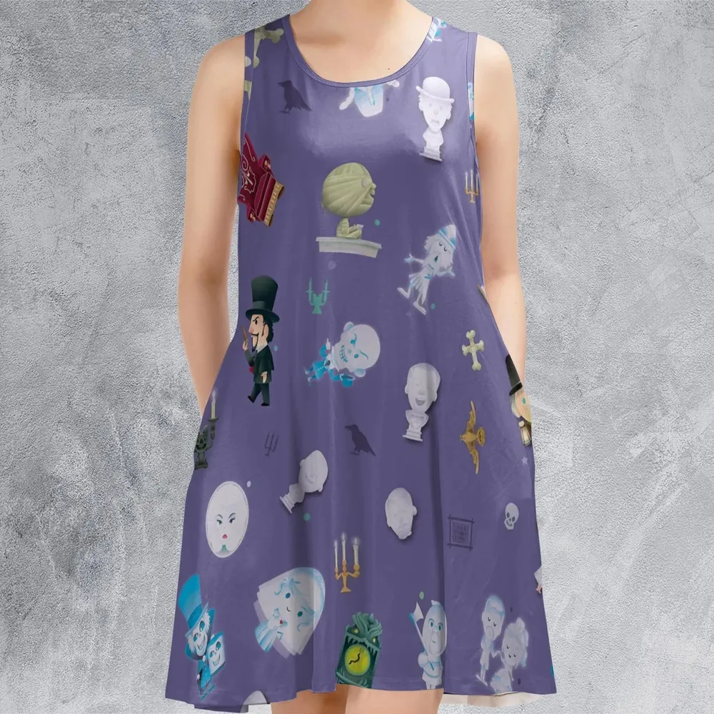 Ghoul Chic Haunted Mansion Sleeveless Dress - 2