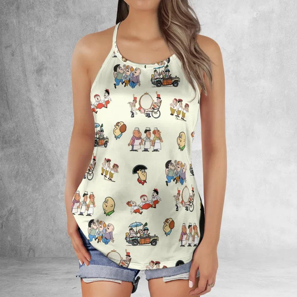 Three Stooges Cartoon 1965 Criss Cross Tank Top - 2