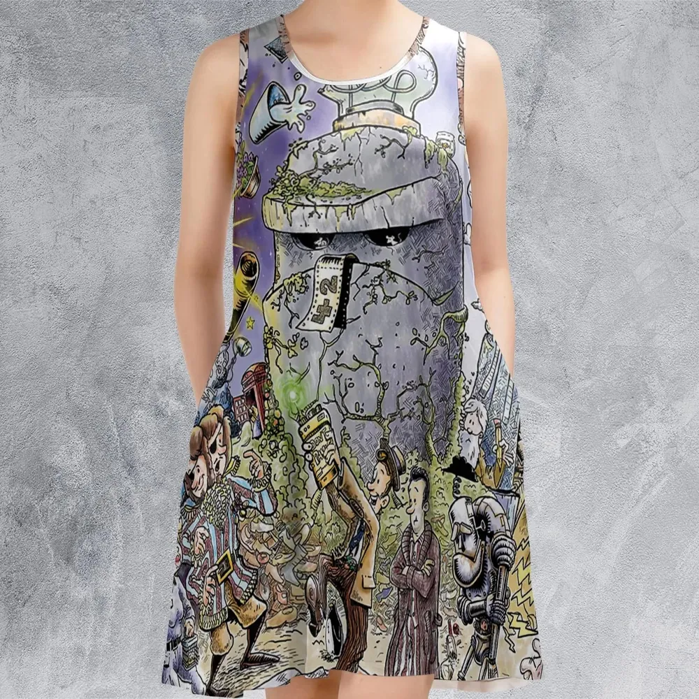 42 Meaning Of Life The Hitchhiker's Guide to the Galaxy Sleeveless Dress - 2