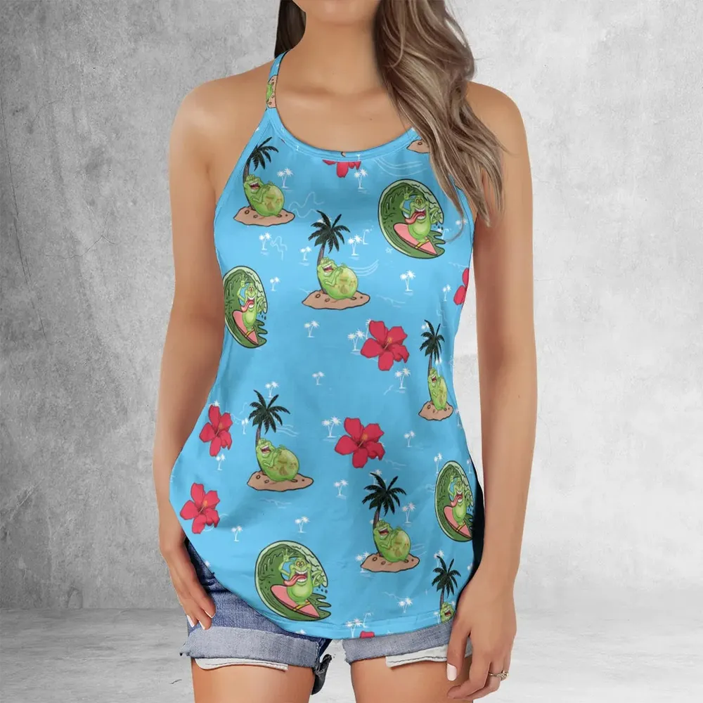 Ghostbusters Slimer Summer Vibes Criss Cross Tank Top - 2