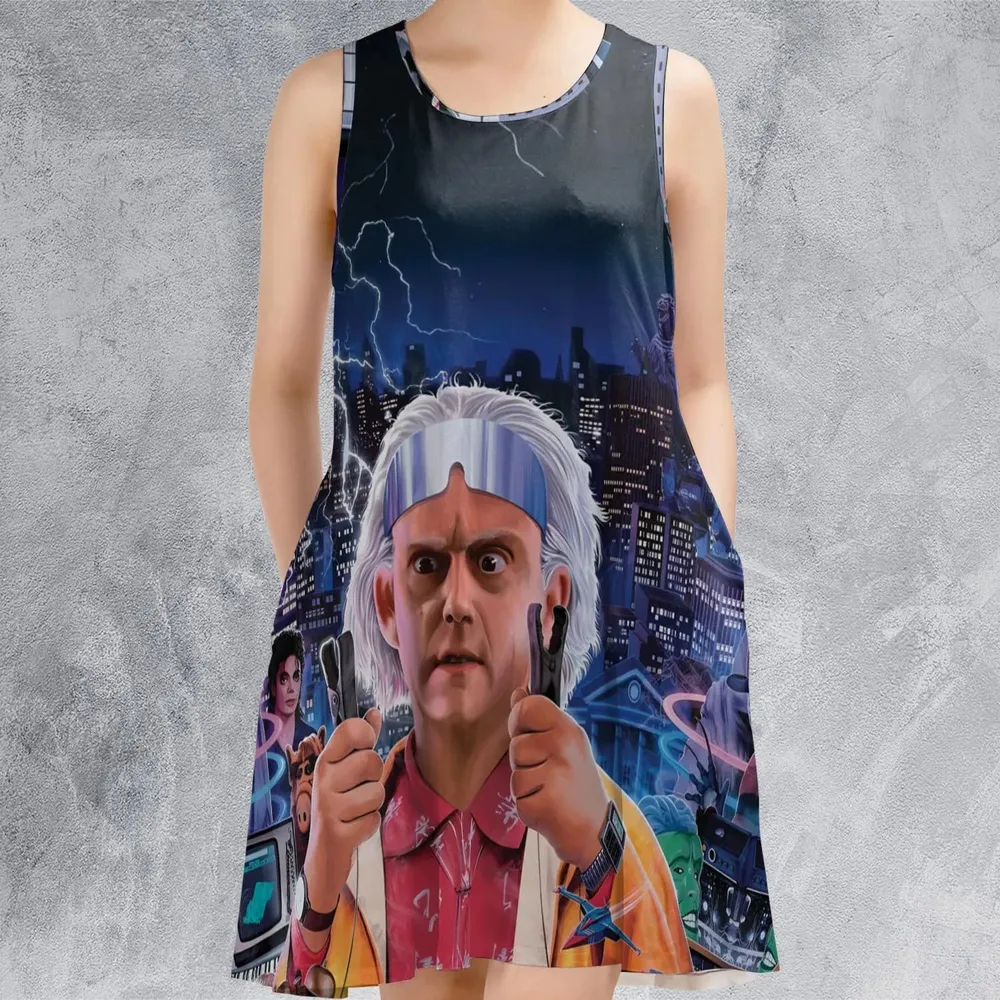 Great Scott! Back To The Future Sleeveless Dress - 2