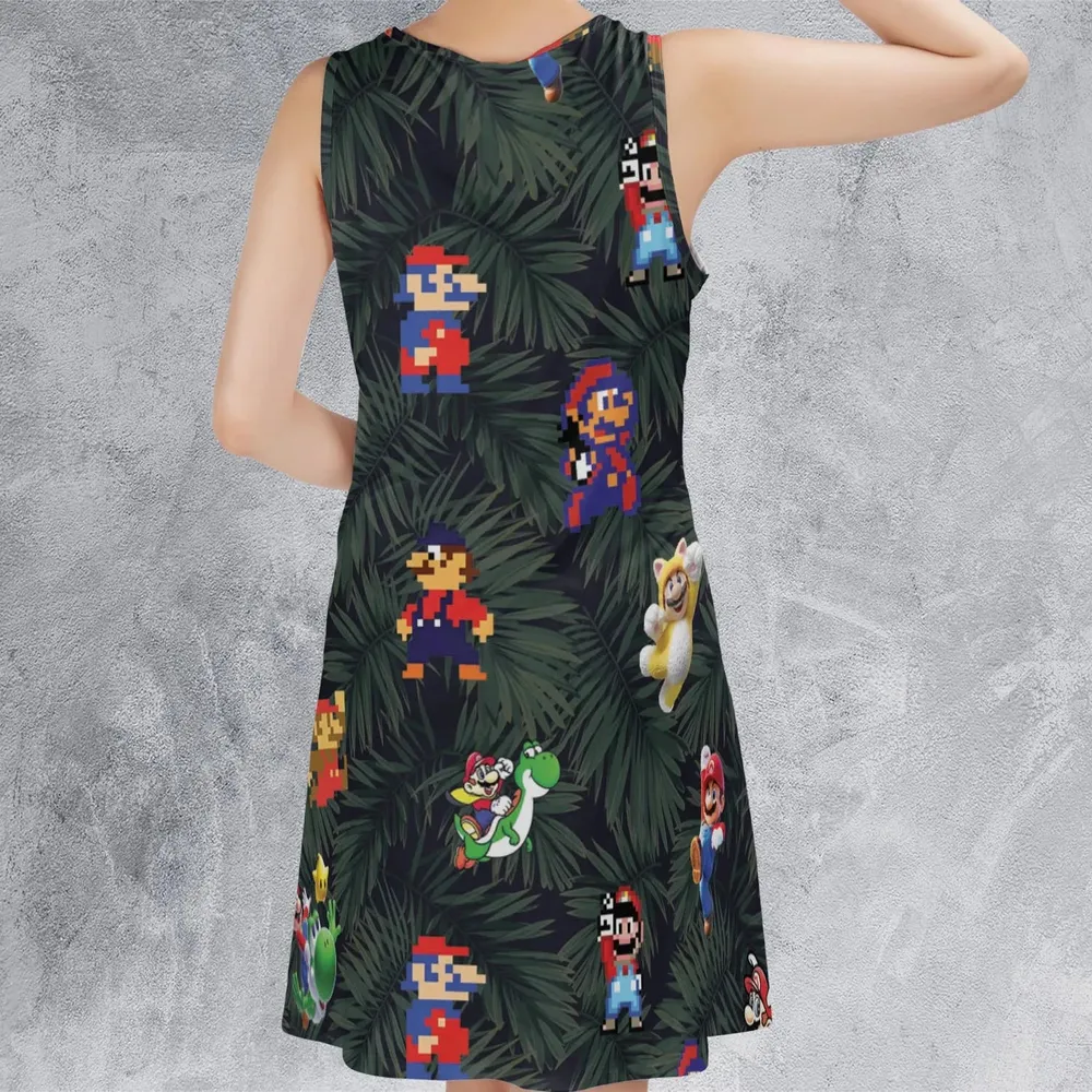 Tropical Mario Super Mario Sleeveless Dress - 3