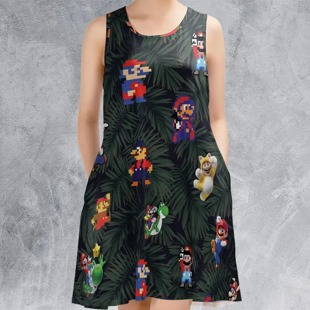 Tropical Mario Super Mario Sleeveless Dress - 2