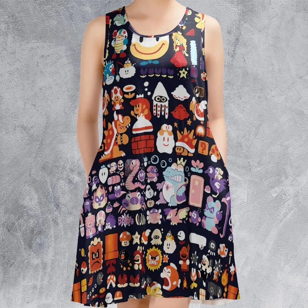 Mario Colors Super Mario Sleeveless Dress - 2