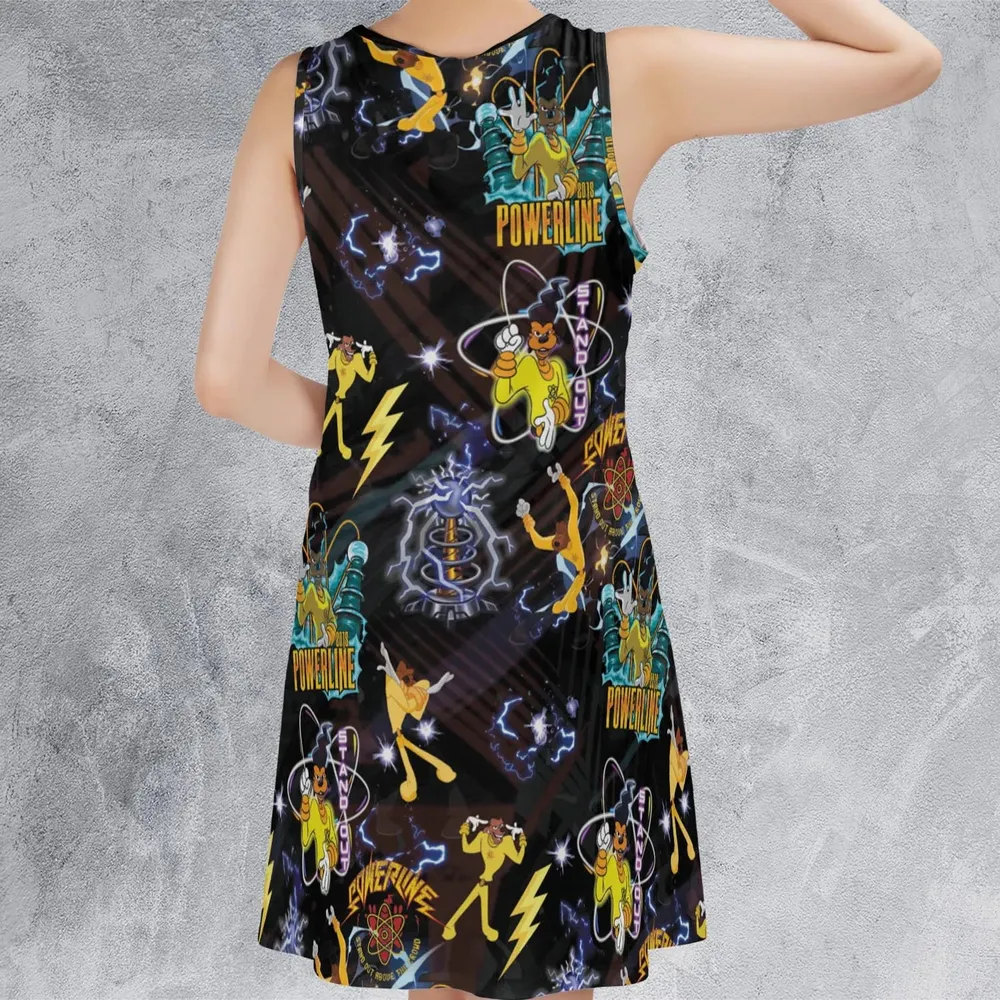 Powerline Concert A Goofy Movie Sleeveless Dress - 3