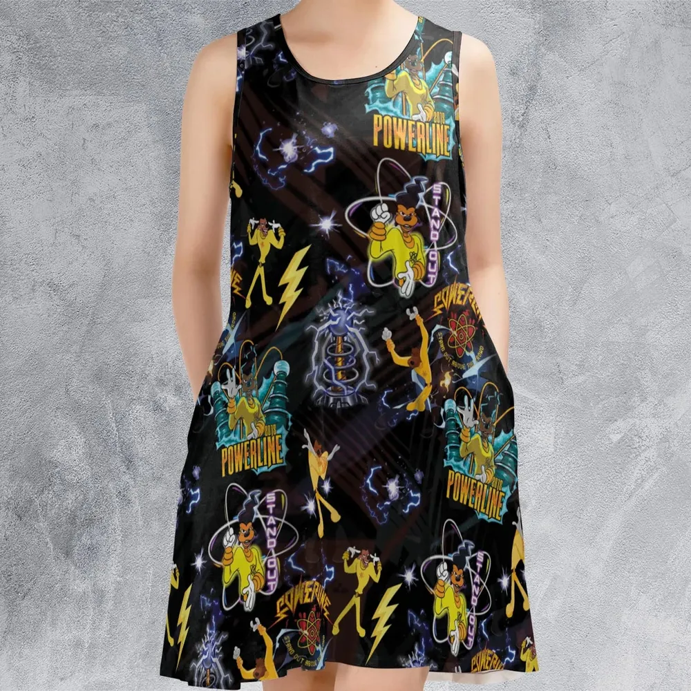 Powerline Concert A Goofy Movie Sleeveless Dress - 2