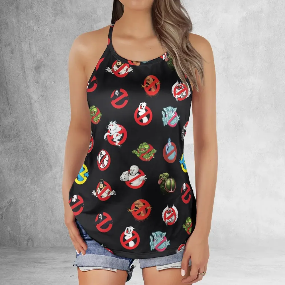 No Ghost Exists Ghostbusters Criss Cross Tank Top - 2