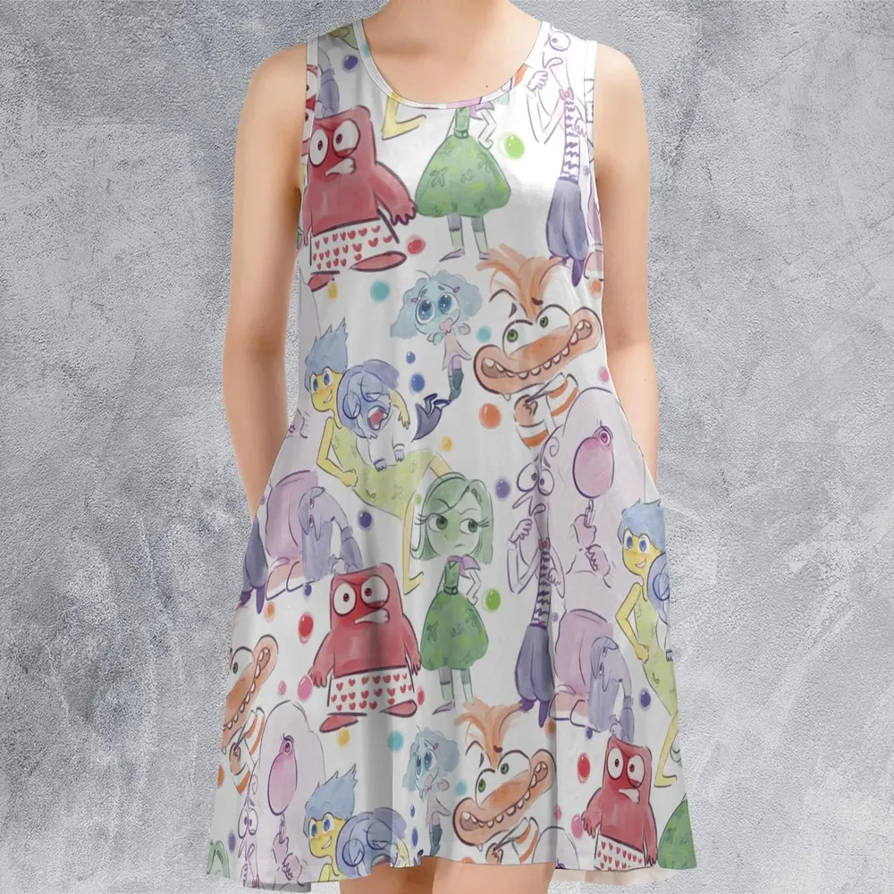 Mood Swing Style Inside Out Sleeveless Dress - 2
