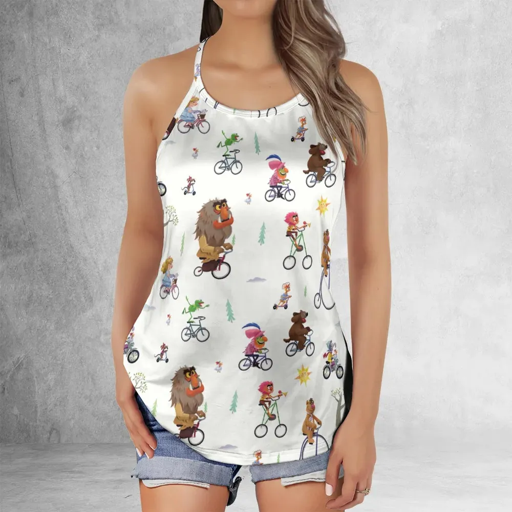 The Muppet Movie Bike Scene Criss Cross Tank Top - 2