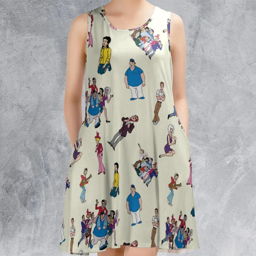 The New Adventures of Gilligan Pattern Sleeveless Dress - 2