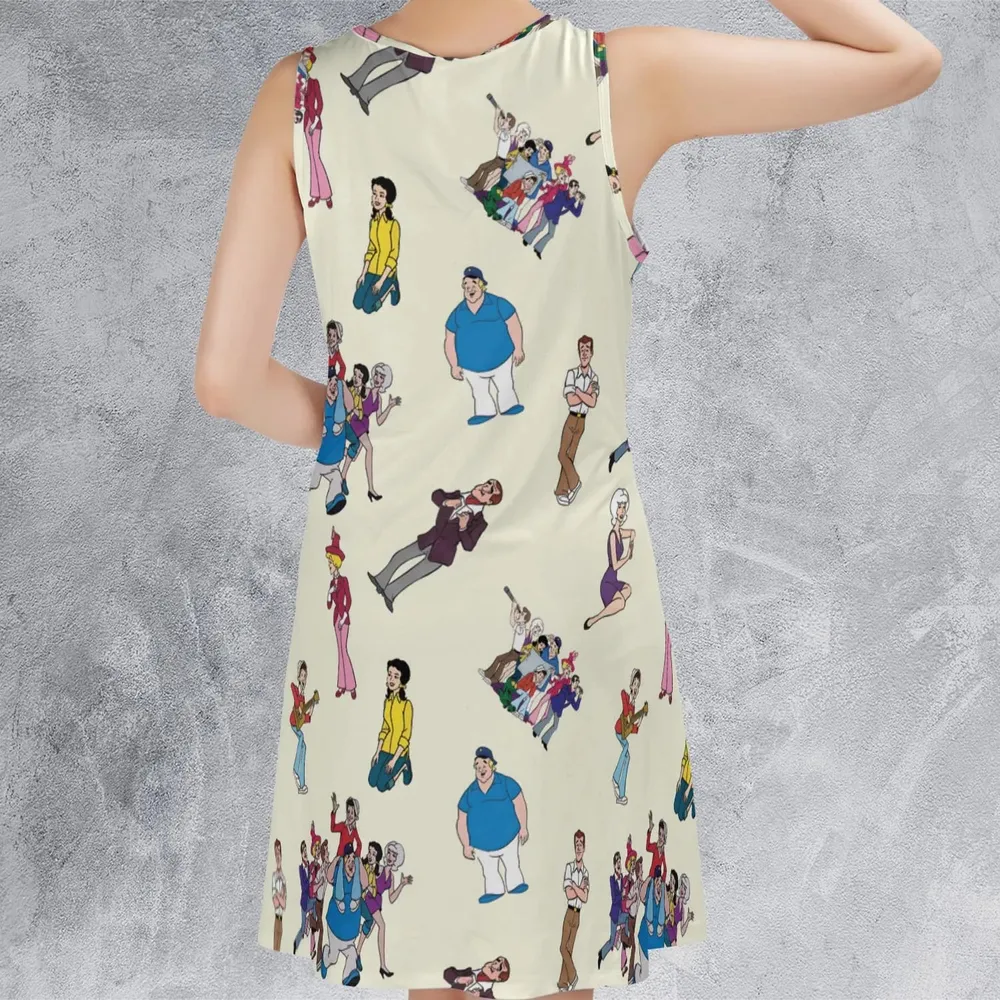 The New Adventures of Gilligan Pattern Sleeveless Dress - 3