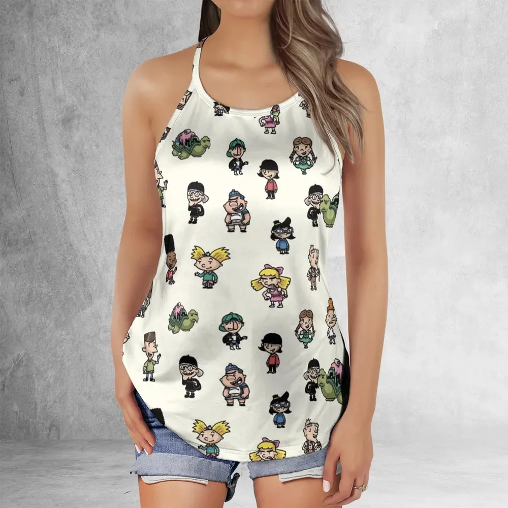Hey Arnold Characters Criss Cross Tank Top - 2