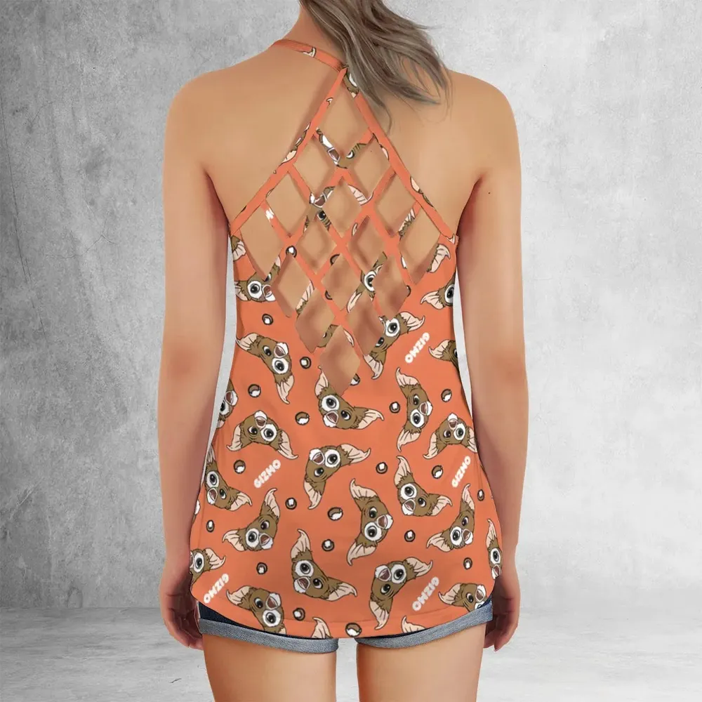 Gremlins Gizmo Head Toss Criss Cross Tank Top - 3