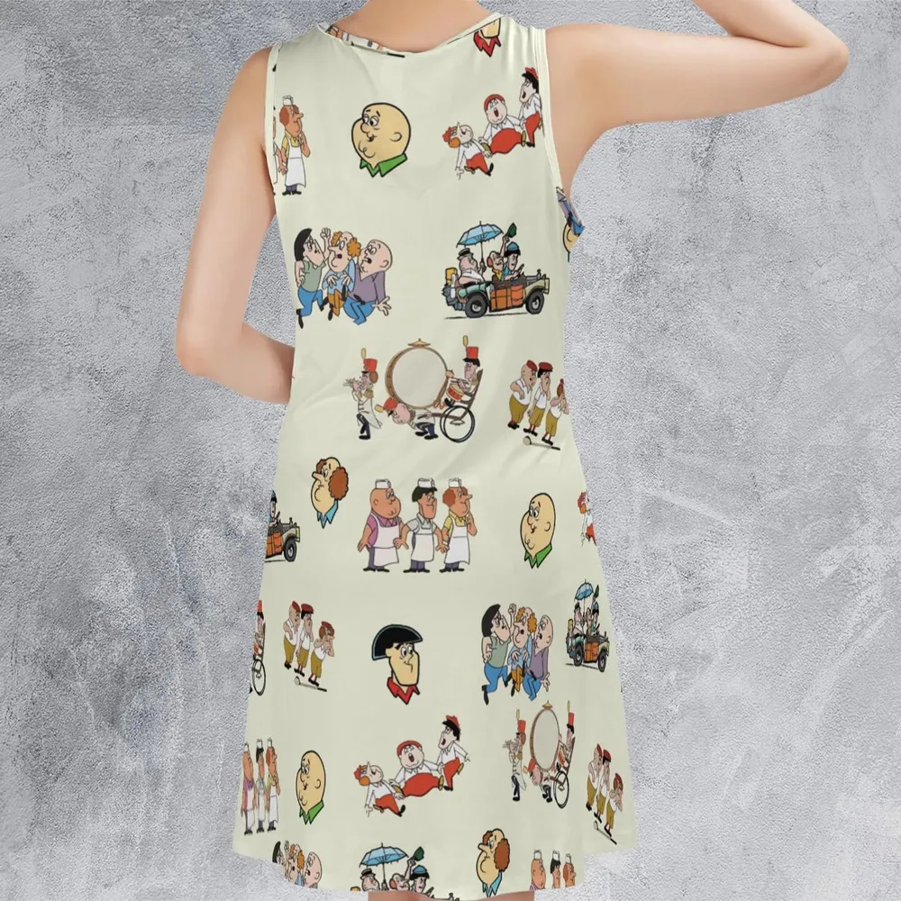 Three Stooges Cartoon 1965 Sleeveless Dress - 3