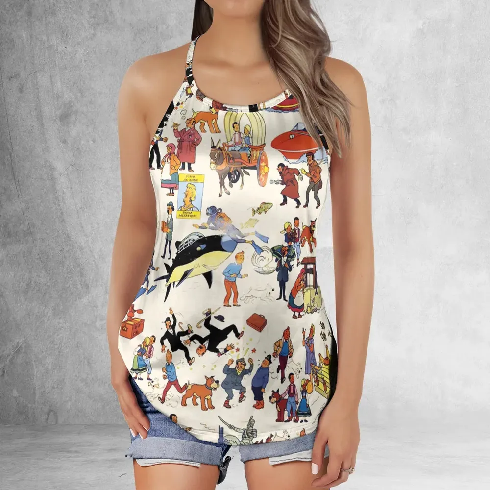 Tintin Adventure Kuifje Criss Cross Tank Top - 2