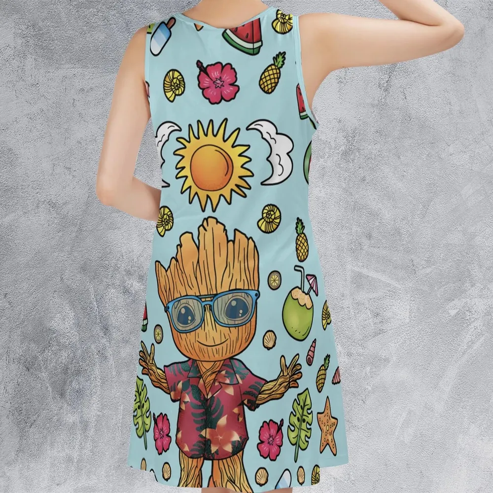 Summer Galaxy Groot Sleeveless Dress - 3