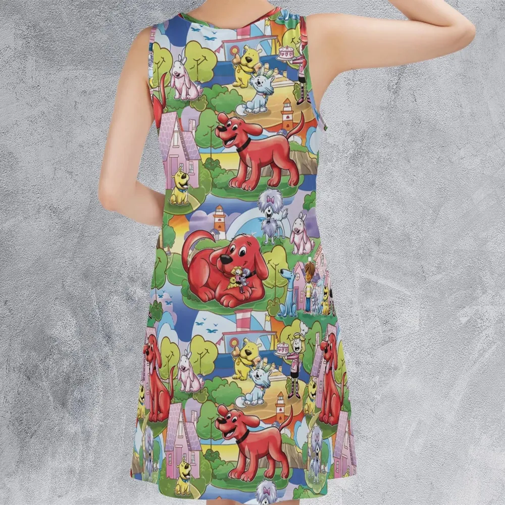 Clifford The Big Red Dog Seamless Sleeveless Dress - 3