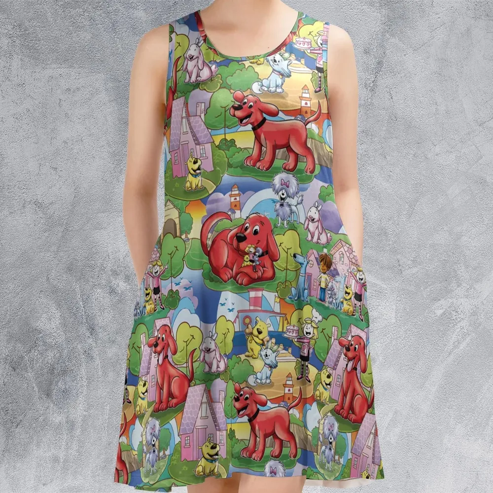 Clifford The Big Red Dog Seamless Sleeveless Dress - 2
