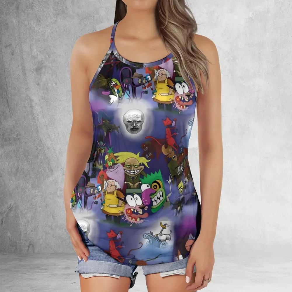 Fearless Courage the Cowardly Dog Criss Cross Tank Top - 2