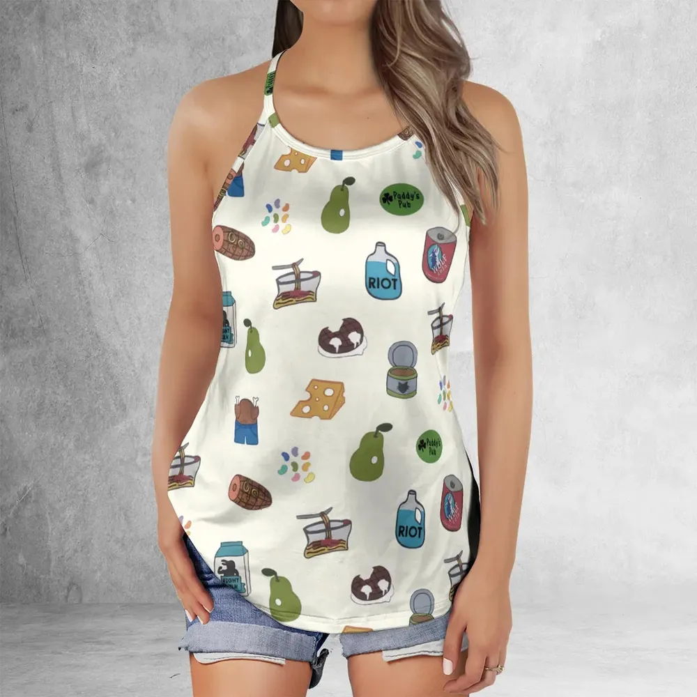 The Food of It's Always Sunny In Philadelphia Criss Cross Tank Top - 2