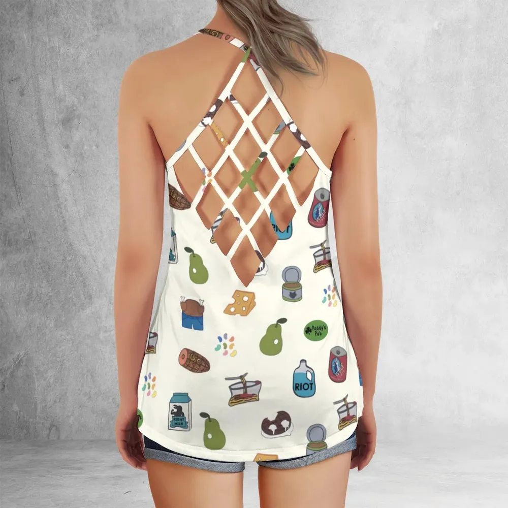 The Food of It's Always Sunny In Philadelphia Criss Cross Tank Top - 3