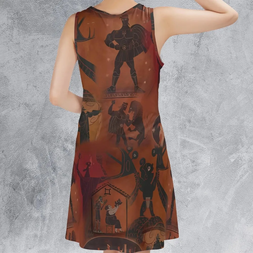 Ancient Hero Hercules 1997 Seamless Sleeveless Dress - 3