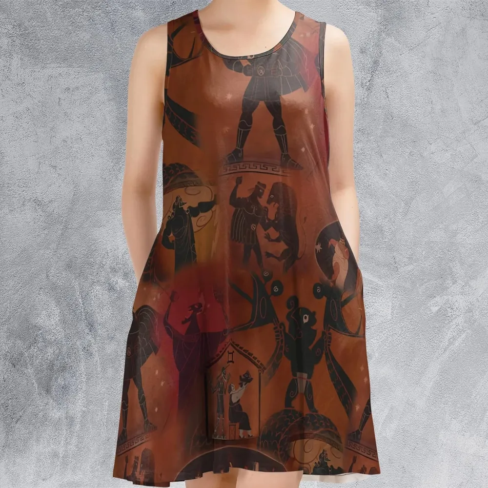 Ancient Hero Hercules 1997 Seamless Sleeveless Dress - 2