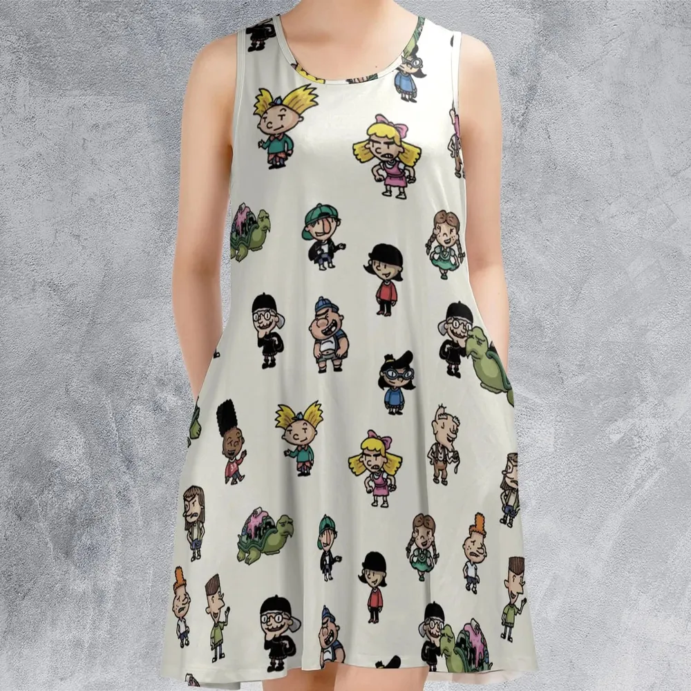 Hey Arnold Characters Sleeveless Dress - 2