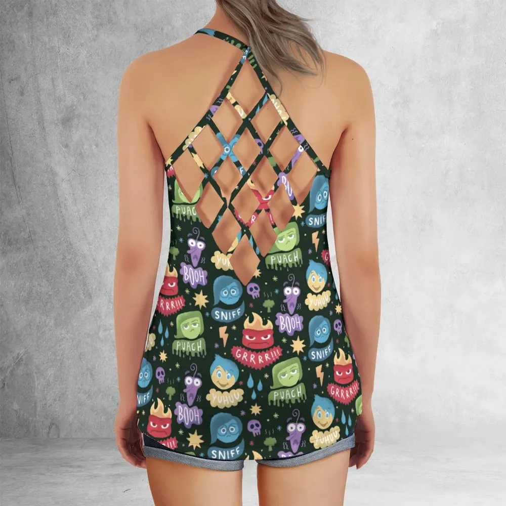 Colourful Mind Inside Out Criss Cross Tank Top - 3