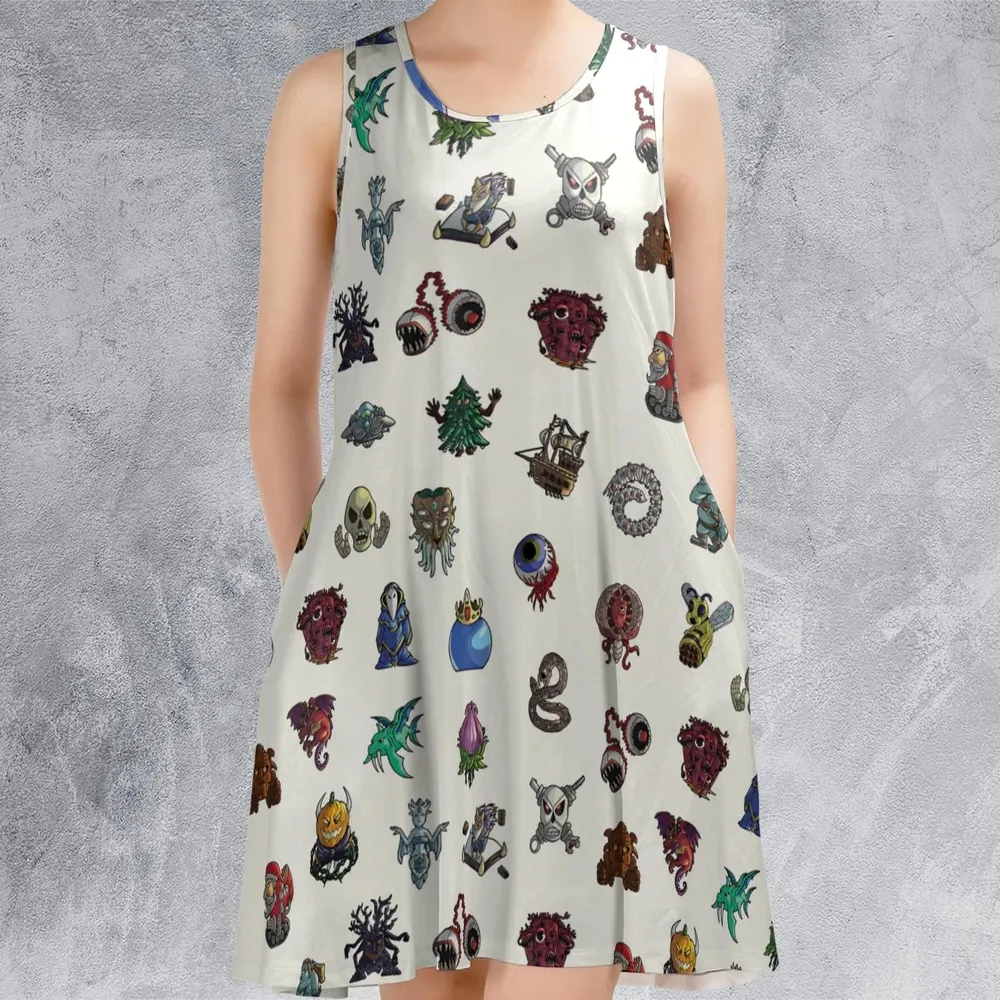 Terrarias All Bosses Terraria Sleeveless Dress - 2