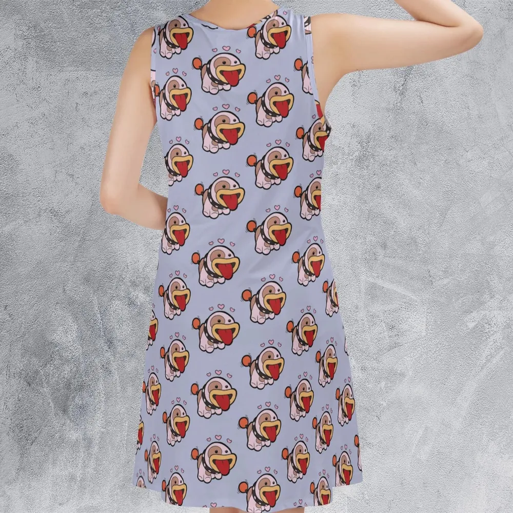 Poochy From Super Mario Sleeveless Dress - 3