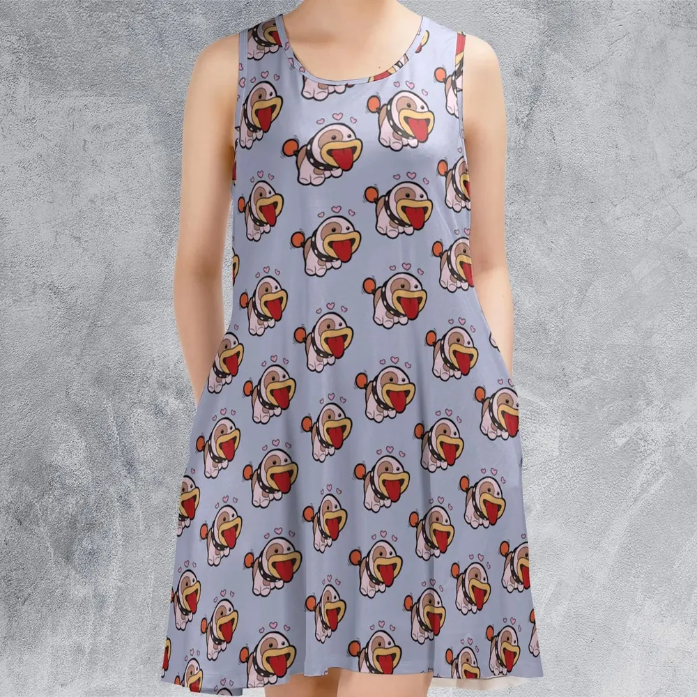 Poochy From Super Mario Sleeveless Dress - 2