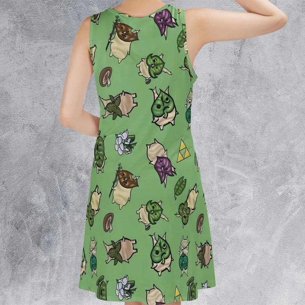 Korok Style The Legend of Zelda Sleeveless Dress - 3